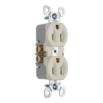 Pass & Seymour Trademaster® 15A/125V Duplex Receptacle, Light Almond