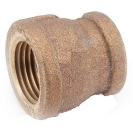 Rough Brass Threaded Reducing Coupling, 3/4 x 1/4-In. Female Pipe