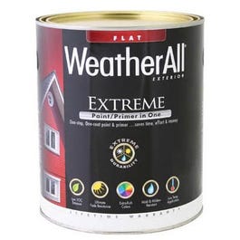 Premium Extreme Exterior Paint/Primer in One, Flat, Black, Quart