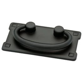 Cabinet Pull, Horizontal Bail, Flat Black, 3-In.