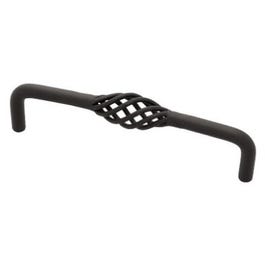 Cabinet Pull, Birdcage Wire, Flat Black, 5-1/16-In.