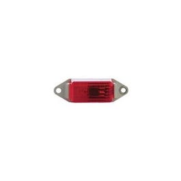 Trailer Marking Light, Red With White Base, 3.25 x 1-In.