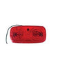 Trailer Marker Clearance Light, Red, Double Bulls Eye Lens, 4 x 2 x 1-In.