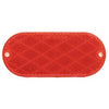 Trailer Reflector, Self Adhesive, Red Oval, 4-3/8 x 1-7/8-In.