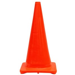 Traffic Cone, Orange PVC, 28-In.