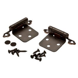 Overlay Hinge, Self-Closing, Bronze/Copper, 2-Pk.