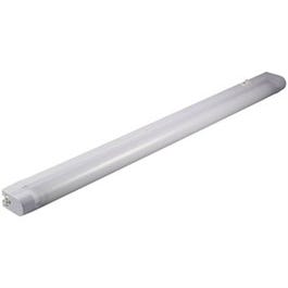 Under-Cabinet Fluorescent Light Fixture, White, Plug-In, 23-In.