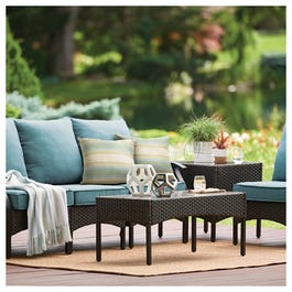 Sanibel 6-Pc. Sectional Seating Set, Powder-Coated Steel Frame, Cushions + Pillows