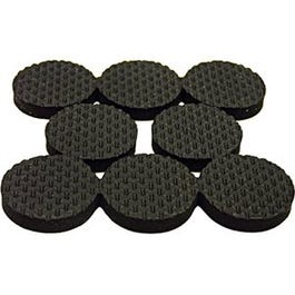 Surface Grip Pads, Self-Adhesive, Black, Round, 1-In., 16-Pk.