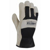 Work Gloves, Suede Leather Palm, Mesh Back, Men's Large