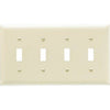 Wall Plate, Ivory 4-Toggle, Urea, Ivory