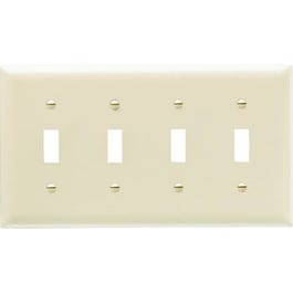 Wall Plate, Ivory 4-Toggle, Urea, Ivory