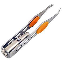 LED Trail Tweezers, Silver