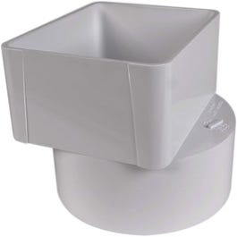 PVC Offset Downspout Adapter, 3 x 4 x 4-In.