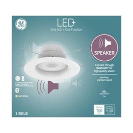 LED+ Recessed Bulb With Integrated Speaker, Frosted Soft White, 700 Lumens, 9-Watts