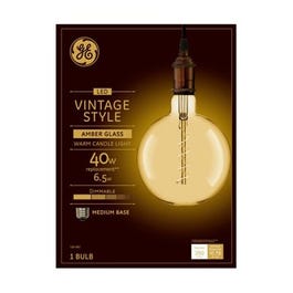 LED Vintage Light Bulb, G63, Warm White, Amber Bulb, 350 Lumens, 6.5-Watt