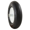 Wheelbarrow Tire + Wheel Assembly, Ribbed Tread, Pneumatic, 4.80-8