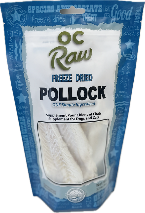 OC Raw Dog OC Raw Freeze Dried Pollock for Dogs and Cats