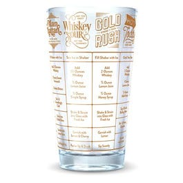 Good Measure Drinking Glass, Whiskey Recipes, 16-oz.