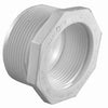 Pipe Reducer Bushing, Male x Female Thread, White,  1.5 x 3/4-In.