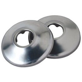 Shallow Pipe Cover, Chrome Finish Flange, for .5-In. Iron Pipe or .75-In. Cooper Tube  2-Pk.