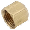 Pipe Fittings, Flare Cap, Lead-Free Brass, 1/2-In.