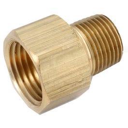 Pipe Fitting, Adapter, Lead-Free Brass, 3/8 x 1/4-In.