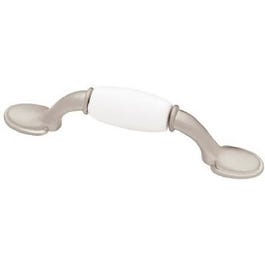 5-In. Satin Nickel Insert Spoon Foot Cabinet Pull