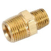 Pipe Fittings, Hex Reducing Nipple, Lead-Free Brass, 1/2 x 3/8-In.