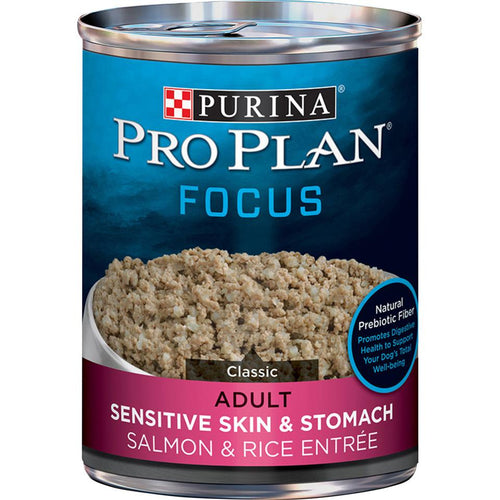 Purina Pro Plan Focus Sensitive Skin & Stomach Salmon & Rice Pate Canned Dog Food