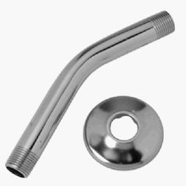 Shower Arm & Flange,  Metal Chrome Finish, .5-In. Male Iron Pipe x 8-In.