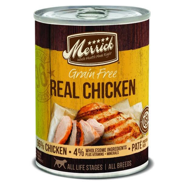 Merrick Grain Free 96% Real Chicken Canned Dog Food