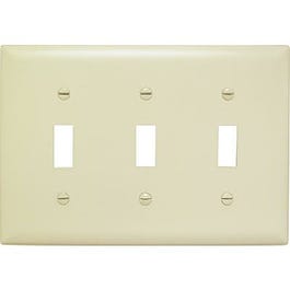 Wall Plate, 3-Toggle, Urea, Ivory