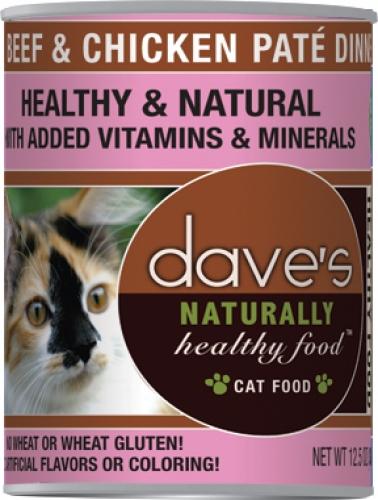 Dave's Naturally Healthy Beef and Chicken Canned Cat Food