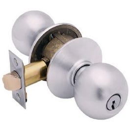 Orbit-Design Entry Lockset, Satin Chrome