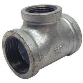 Pipe Fitting, Galvanized Reducing Tee, 1 x 3/4-In.