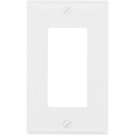 Wall Plate, 1-Gang Decorator, Urea, White