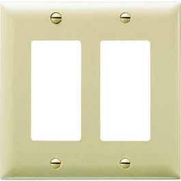 Wall Plate, 2 Decorator Opening, Urea, Ivory