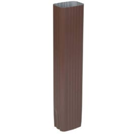 Downspout Extension, Brown Aluminum, 2 x 3 x 15-In.