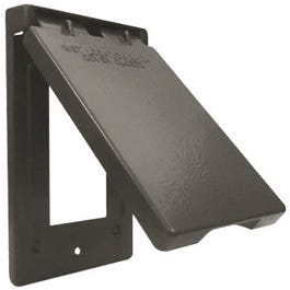 Weatherproof Vertical GFI Flip Cover, Single Gang, Bronze