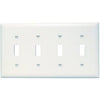 Wall Plate, 4-Toggle Opening, Urea, White