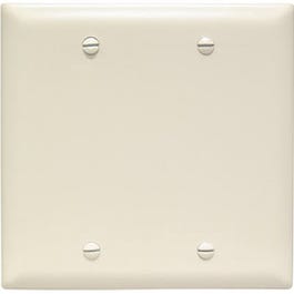 Trademaster 2 Gang Light Almond Wall Plate