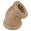 Pipe Fitting, Cast Elbow, 45-Degree, Lead-Free Rough Brass, 1/4-In.