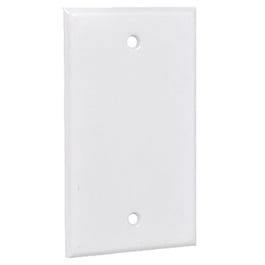 Weatherproof Rectangular Blank Cover, Single Gang, White