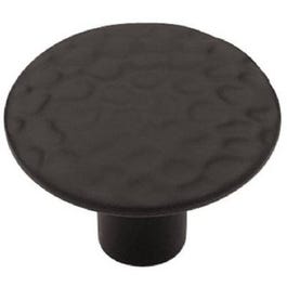 1-1/8-In. Black Hammercraft Round Cabinet Knob