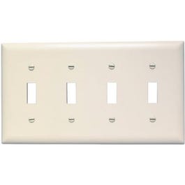 Almond 4-Toggle Opening Nylon Wall Plate