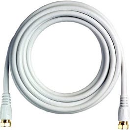 12-Ft. White RG6 Coaxial Cable With 