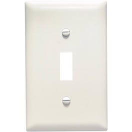 Wall Plate, 1 Toggle, Almond Nylon, 10-Pk