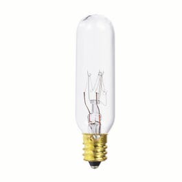 Tubular Light Bulb, Clear, 145V, 15-Watts