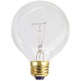 Vanity Globe Light Bulb, Clear, 40-Watts